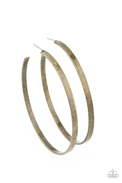 Earrings Lean Into The Curves - Brass