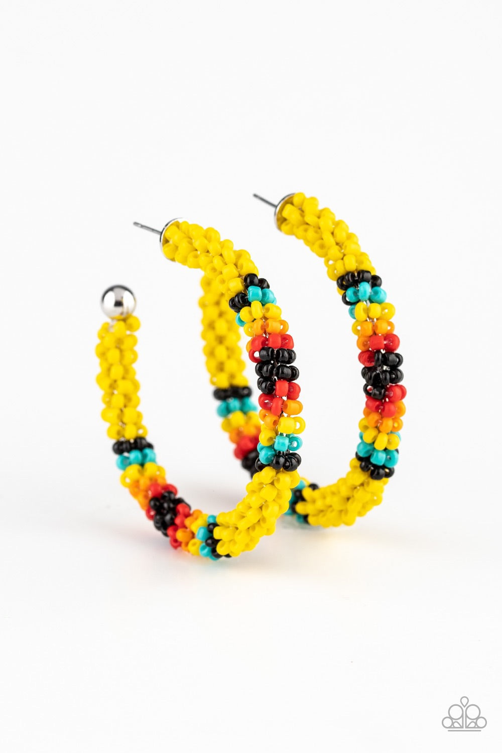 Earrings Bodaciously Beaded - Yellow