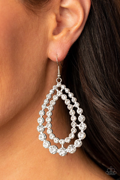 Earrings Glacial Glaze - White