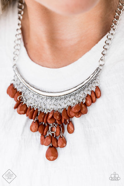 Necklace Rio Rainfall - Brown