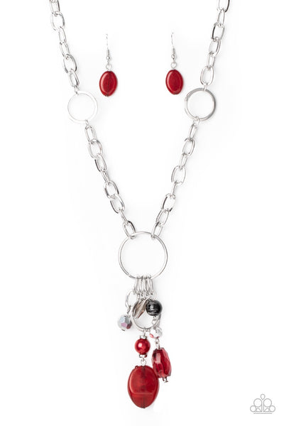 Necklace Lay Down Your CHARMS - Red