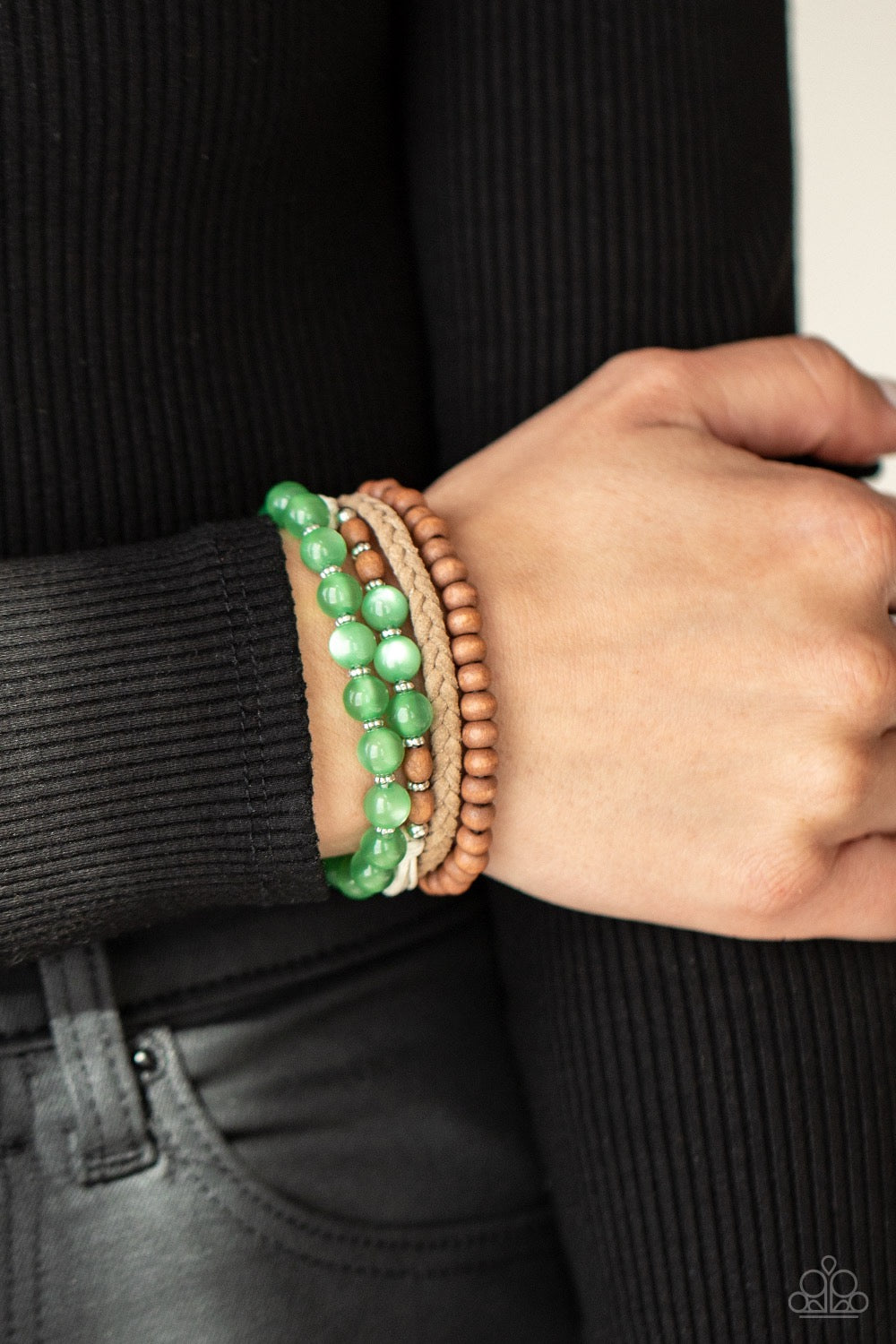 Bracelet Down HOMESPUN - Green