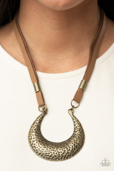 Necklace Majorly Moonstruck - Brass