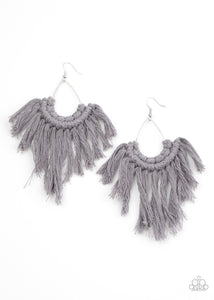 Earrings Wanna Piece Of MACRAME? - Silver