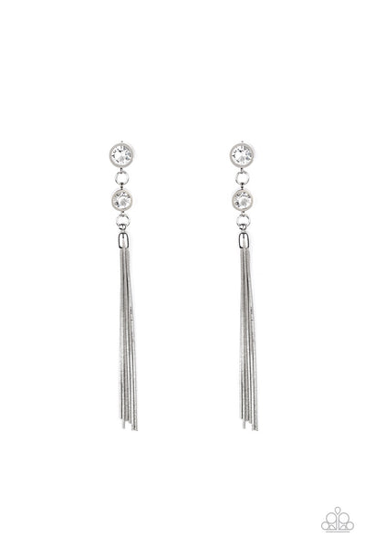 Earrings Tassel Twinkle - White