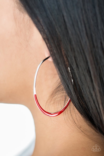Earrings Hoops-So Seren-DIP-itous - Red