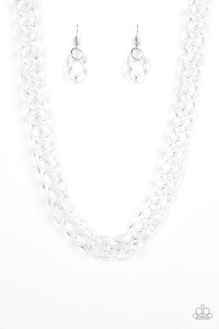 Necklace-Put It On Ice - White