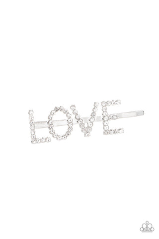 Hair Clip All You Need Is Love - White