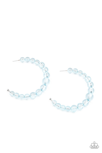 Earrings In The Clear - Blue