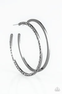 Earrings Hoops Dangerously Dynamic - Black