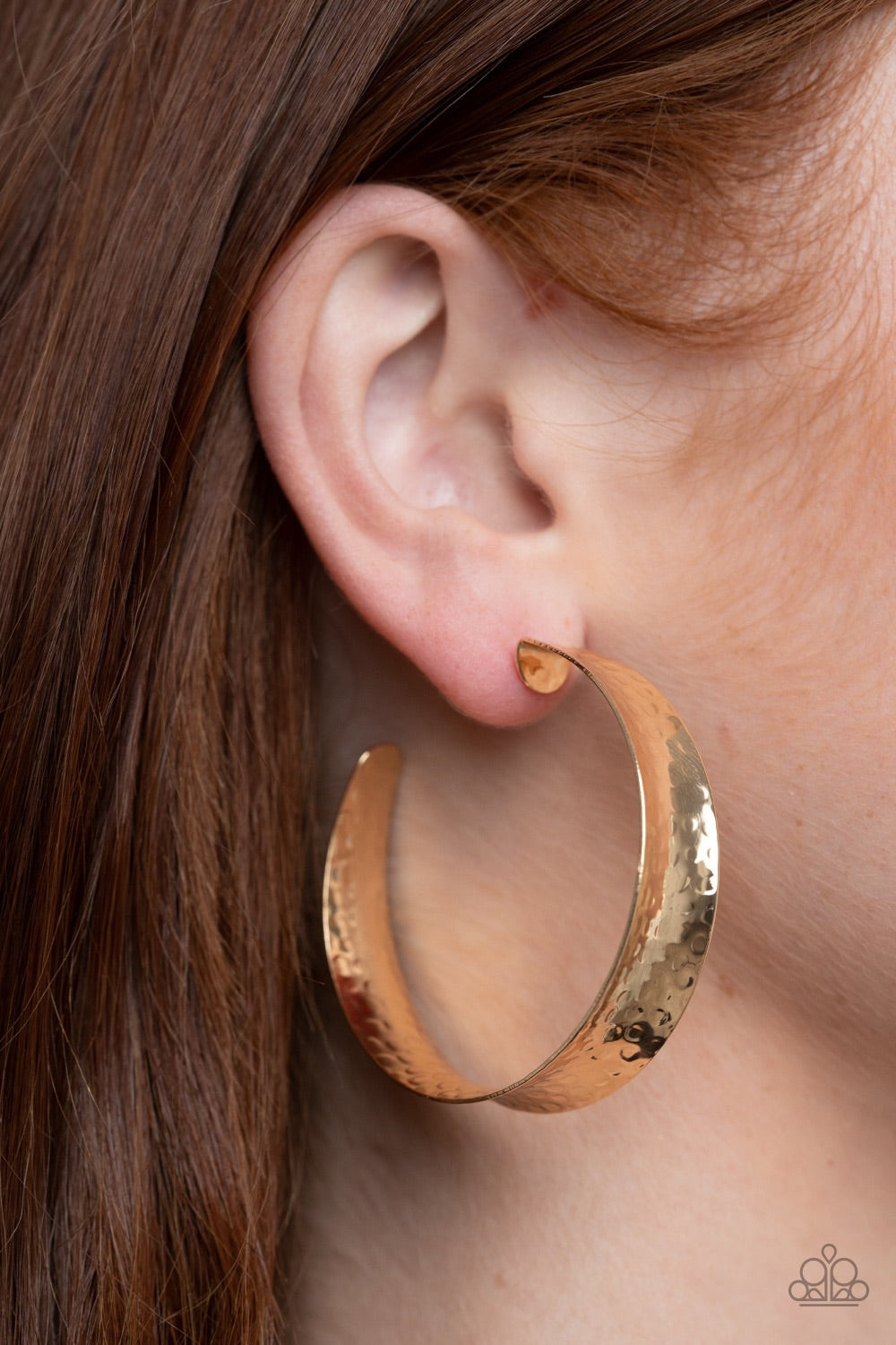 Earrings Fearlessly Flared - Gold