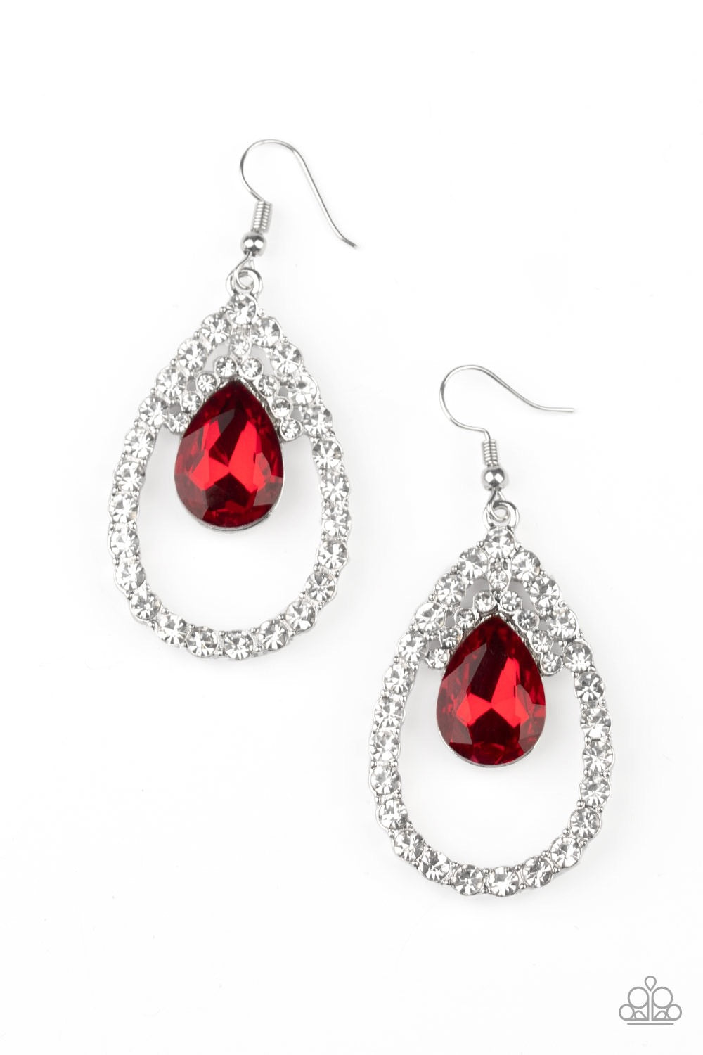 Earrings Trendsetting Twinkle - Red