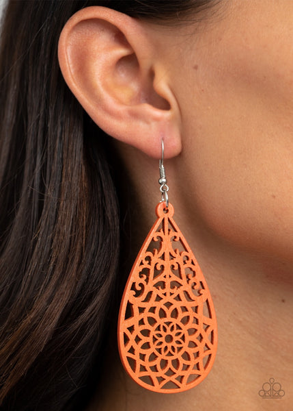 Coming Soon Earrings Seaside Sunsets - Orange