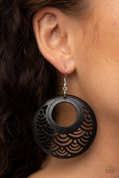Earrings Tropical Canopy - Black