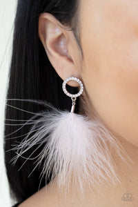 Earrings BOA Down - White