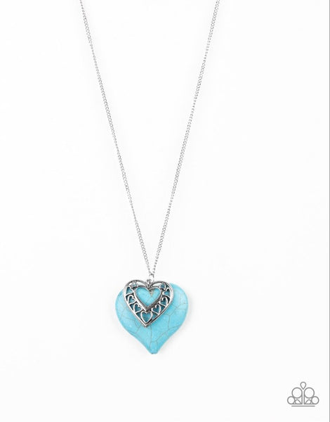 Necklace Southern Heart - Blue