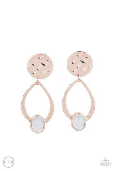 Earrings clip-on Opal Obsession - Rose Gold