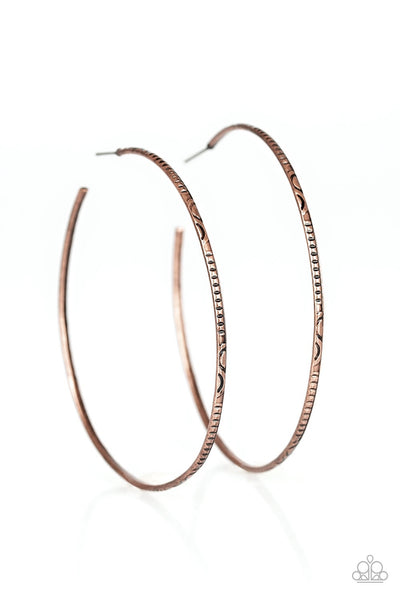 Earrings Sleek Fleek - Copper