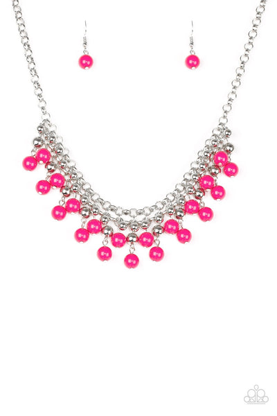 Necklace Friday Night Fringe - Pink