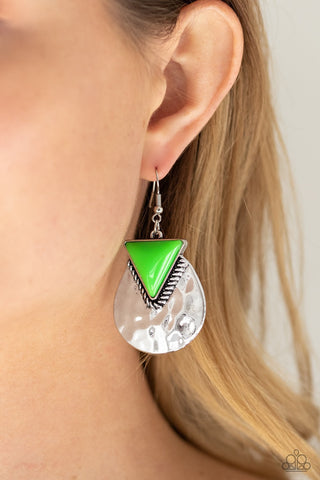 Coming Soon Earrings Road Trip Treasure - Green