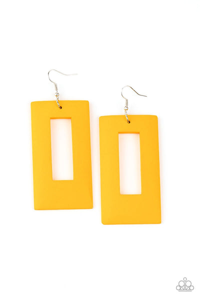 Earrings Totally Framed - Yellow