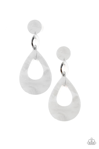 Earrings Beach Oasis - White x 6