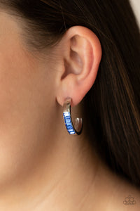 Earrings Bursting With Brilliance - Blue