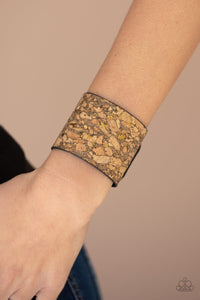 Bracelet wrap Cork Congo - Brass