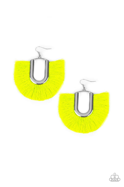 Earrings Tassel Tropicana - Yellow