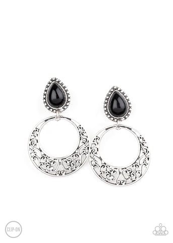 Earrings clip on Exotic Escape - Black