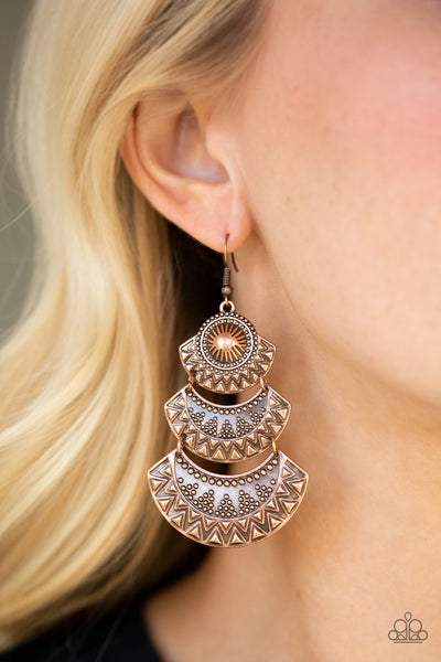 Earring Impressively Empress - Copper