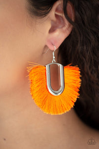 Earrings Tassel Tropicana - Orange