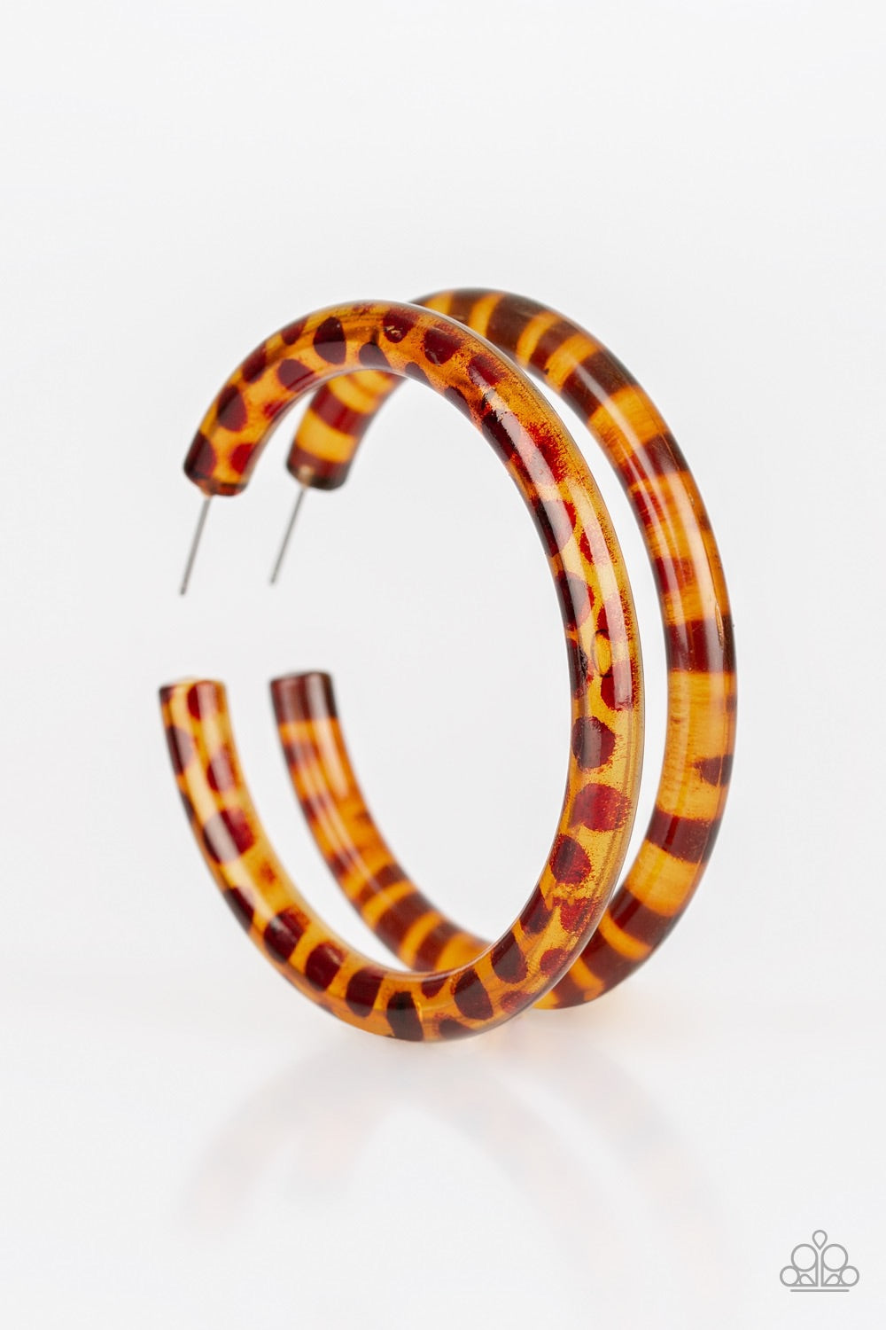 Earrings Acrylic-Miami Minimalist - Brown