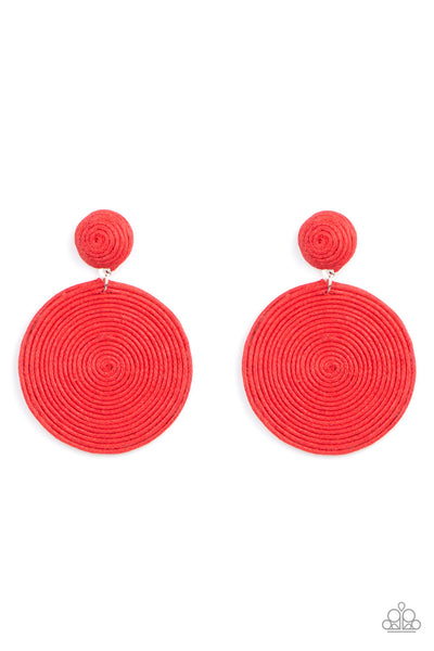 Earrings Circulate The Room - Red