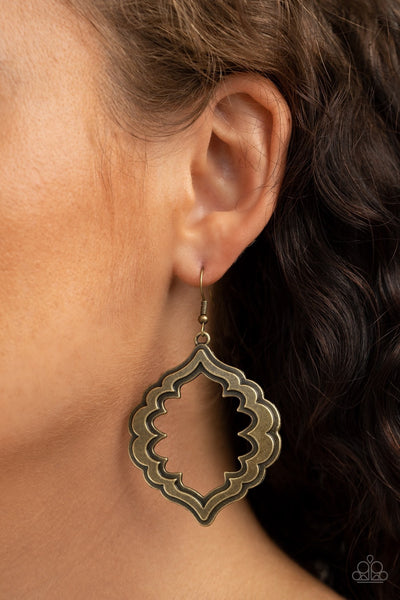 Earrings Taj Mahal Majesty - Brass