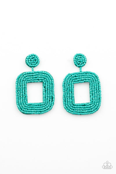 Earrings Beaded Bella - Blue