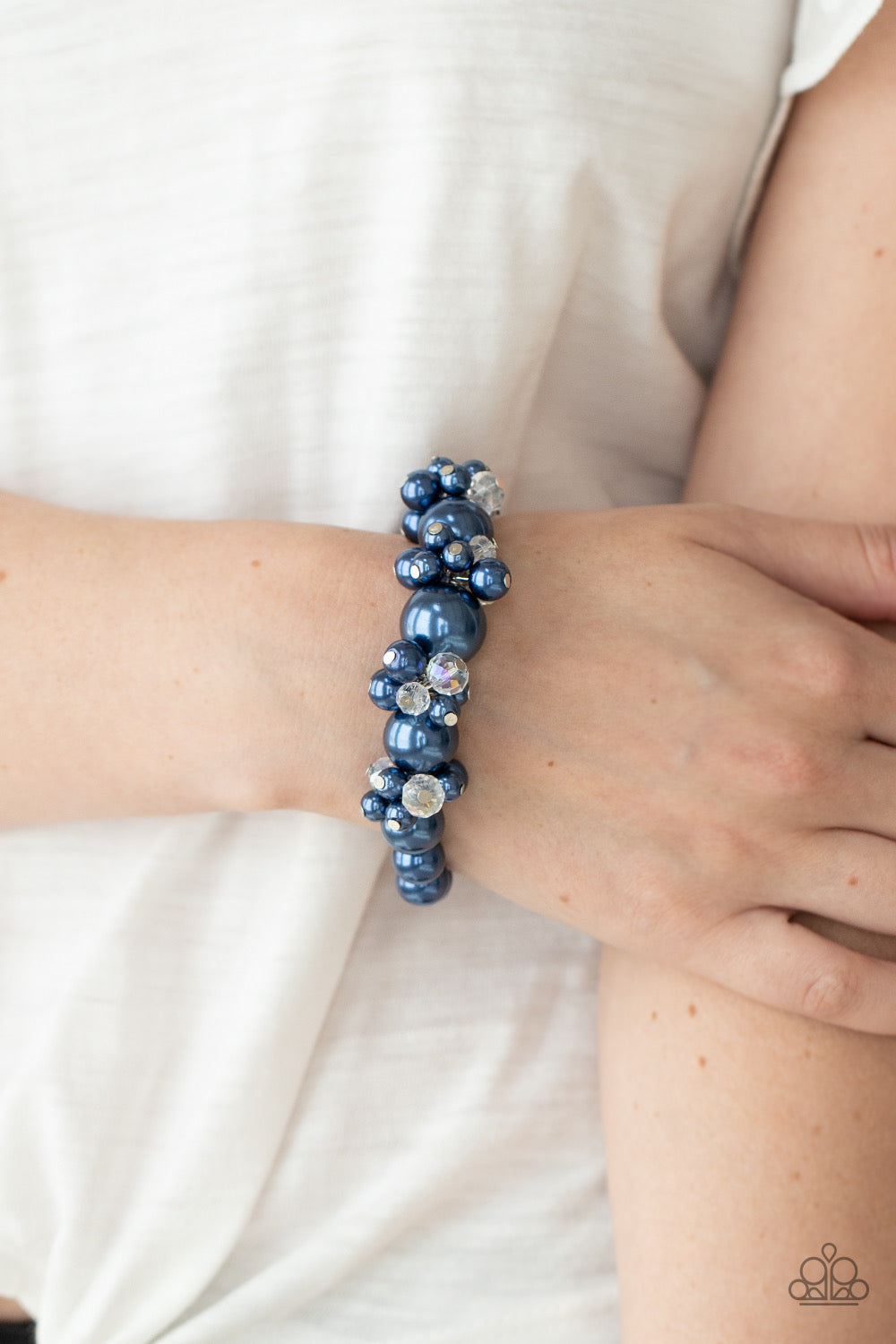 Bracelet-Upcycled Upscale - Blue