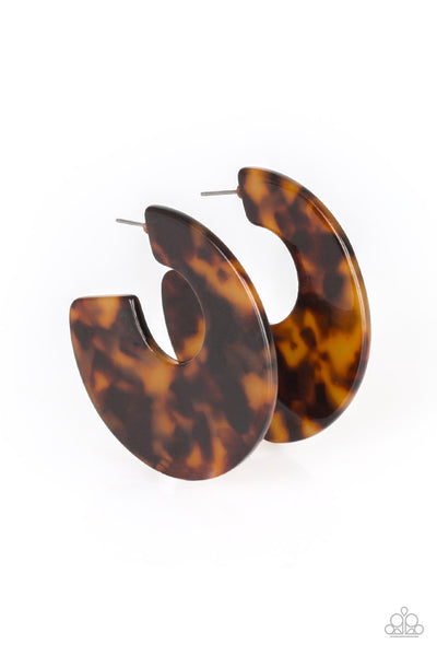 Earrings Tropically Torrid - Brown