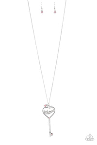 Necklace The Key To Moms Heart - Pink