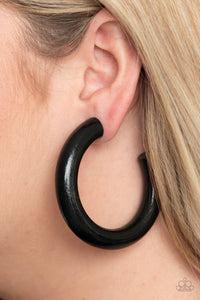 Earrings I WOOD Walk 500 Miles - Black