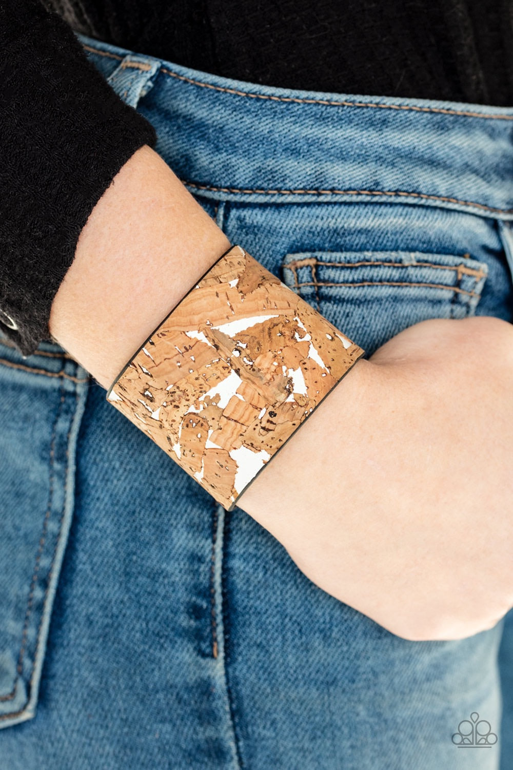 Bracelet Cork Congo - White