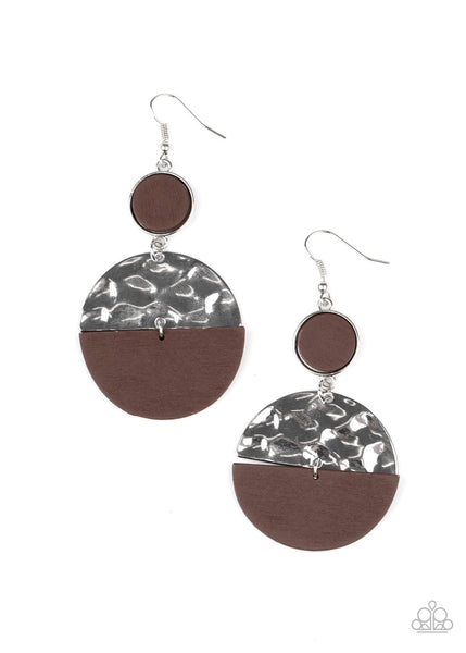 Earrings Natural Element - Brown