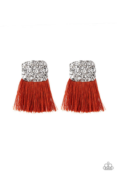 Earrings Plume Bloom - Orange