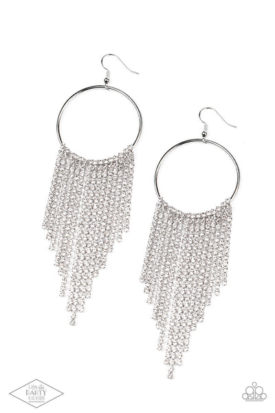 Earrings Streamlined Shimmer - White