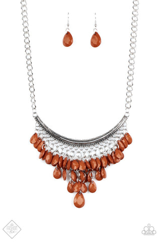 Necklace Rio Rainfall - Brown