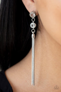 Earrings Tassel Twinkle - White