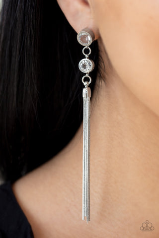 Earrings Tassel Twinkle - White