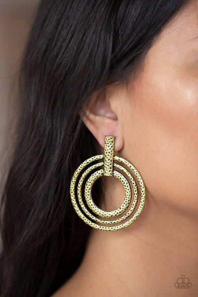 Earrings-Ever Elliptical - Brass