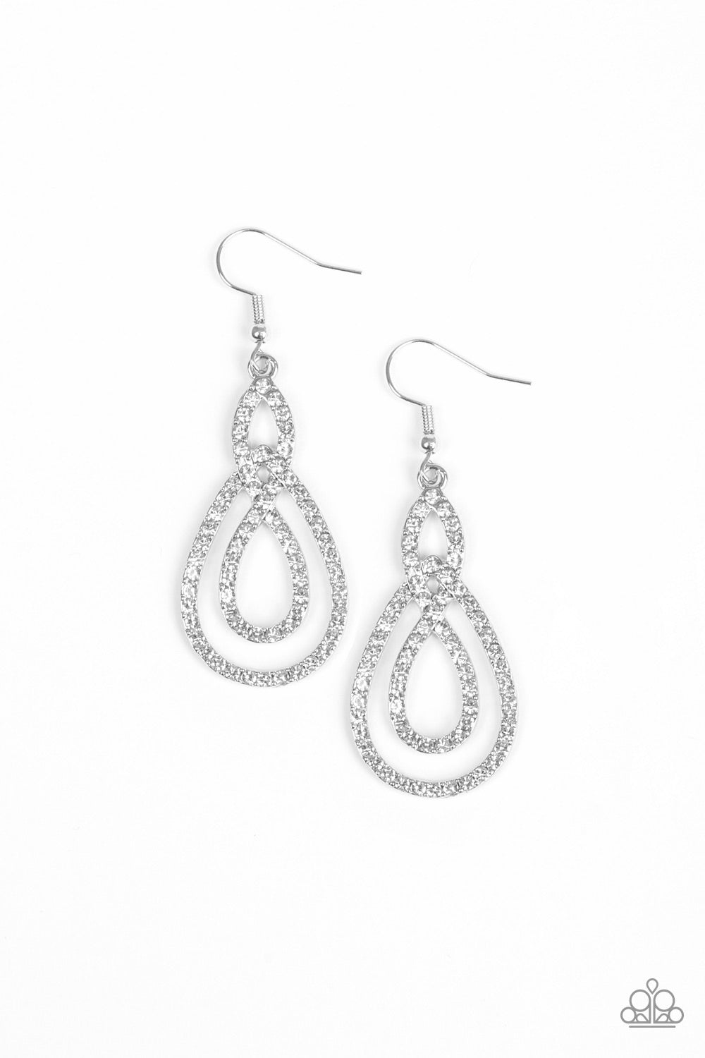 Earrings-Sassy Sophistication - White