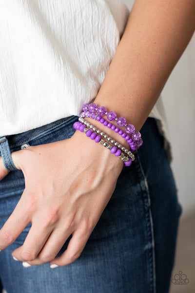 Bracelet Layered Luster - Purple